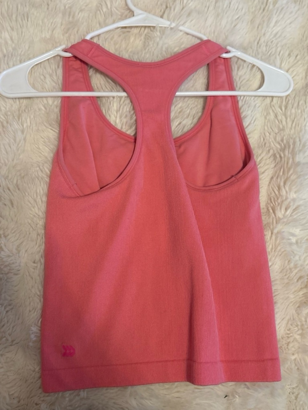 Target Pink Ribbed Racerback Tank Top - Picture 2 of 3